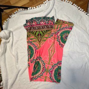 Unlabeled Pink Bohemian Flare Yoga Pants